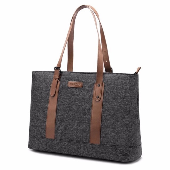 utotebag Handbags - Utotebag Laptop Bag Black/White Large